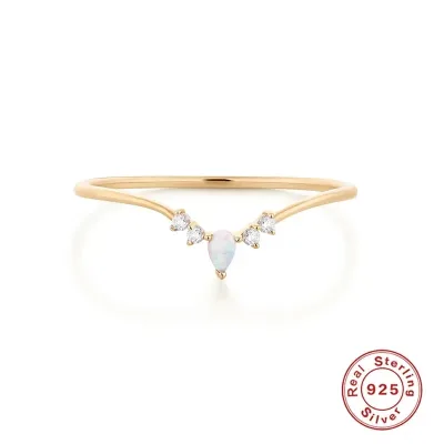 Anillo de Plata Esterlina para dama color dorado