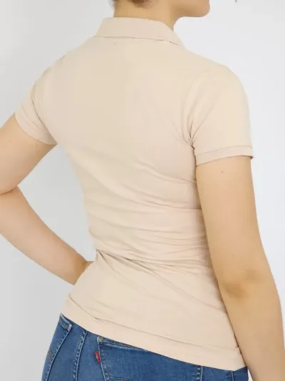 Camiseta Polo Cambrige Club para dama color beige
