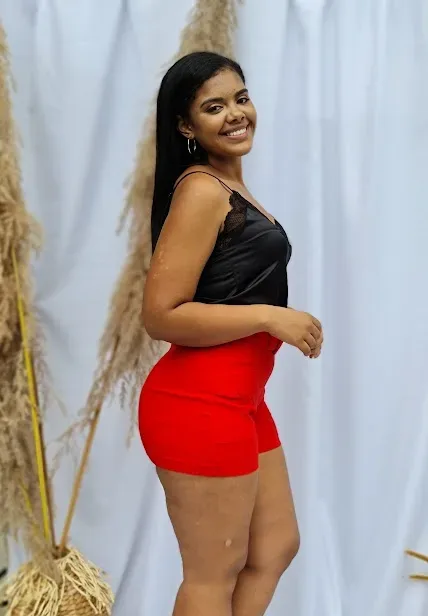 Short Red leaf para dama