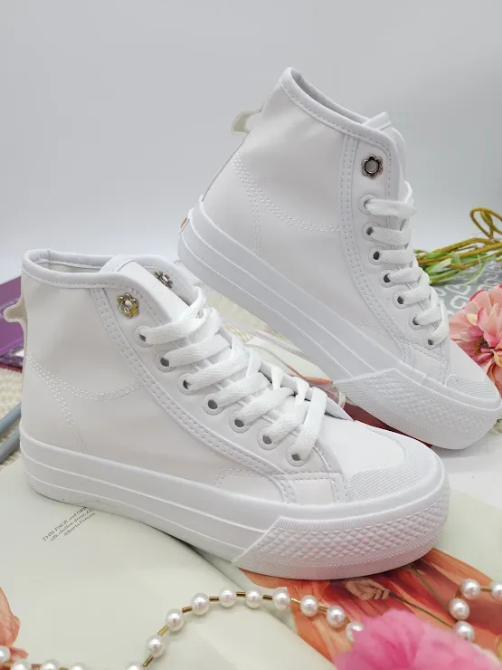 Tenis Coral para dama color  blanco Harper white te