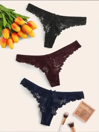 Set de bragas tipo hilo para dama multicolor