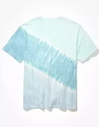 Camiseta American Eagle para caballero color celeste, blanco y azul