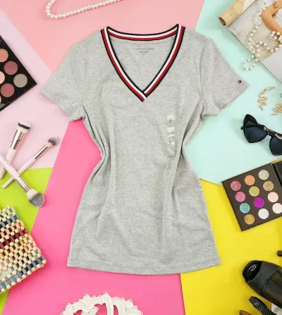 Camiseta Tommy Hilfiger para dama color gris