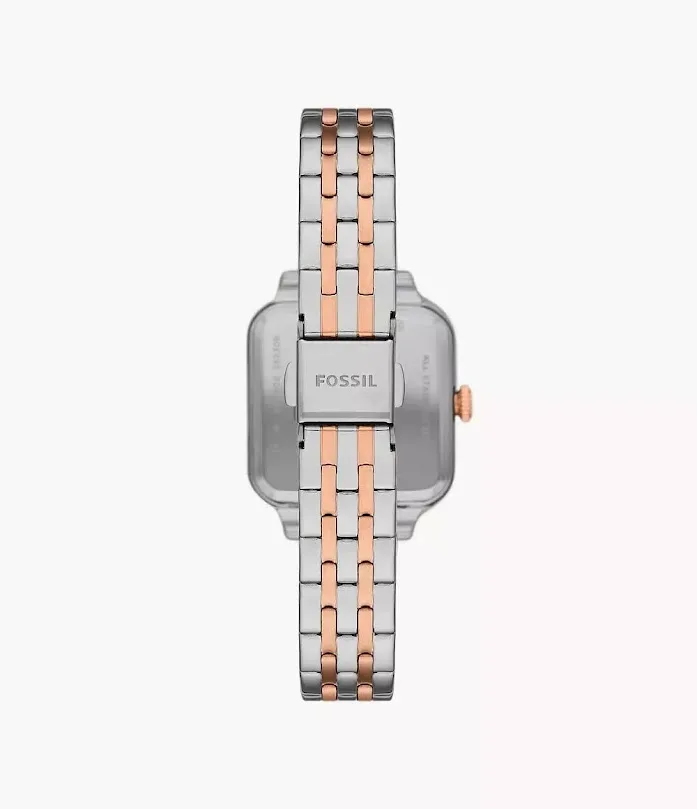 Reloj Fossil plateado/oro rosa para dama