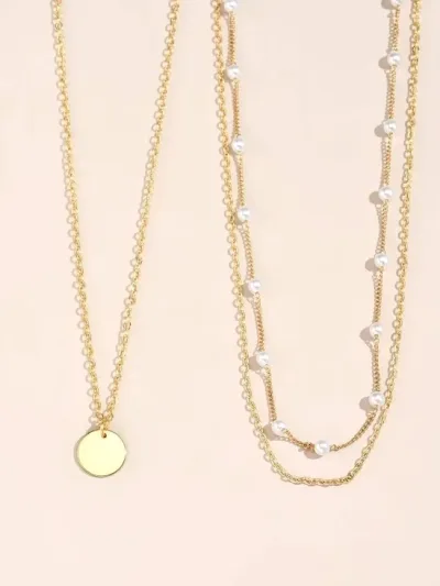 Collar de fantasia para dama color dorado