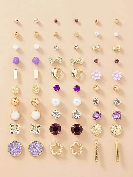 30 pares de pendientes fantasia