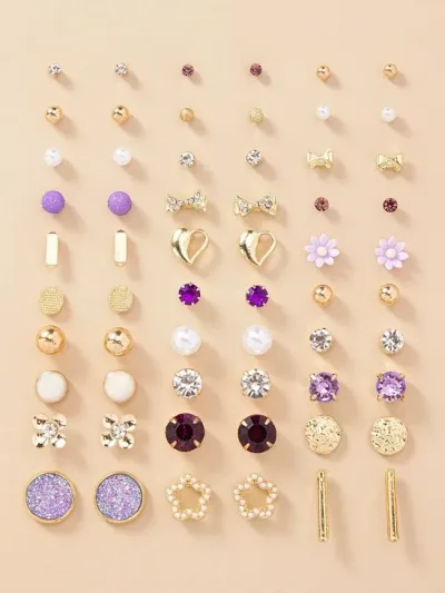 30 pares de pendientes fantasia