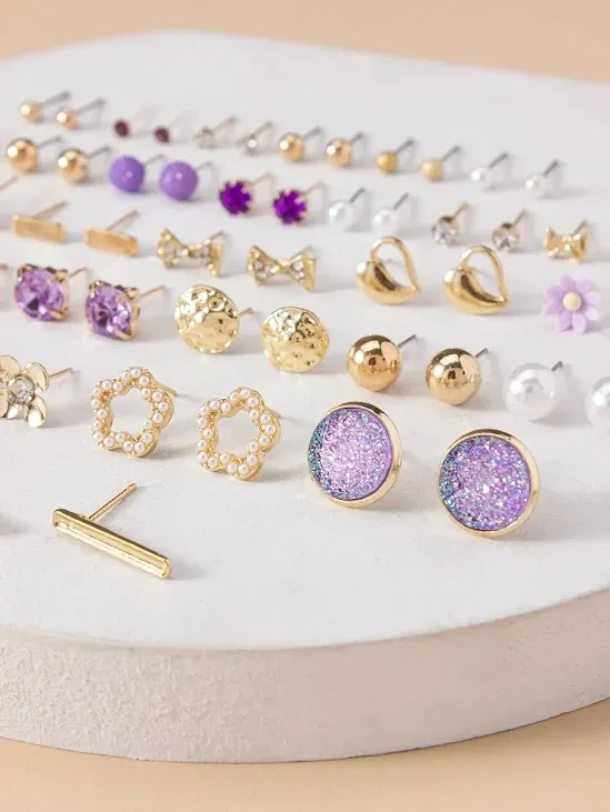 30 pares de pendientes fantasia