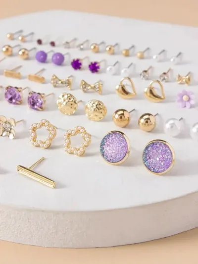 30 pares de pendientes fantasia