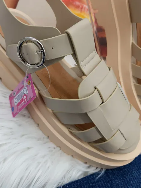 Sandalias Coral para dama Gema white off pu