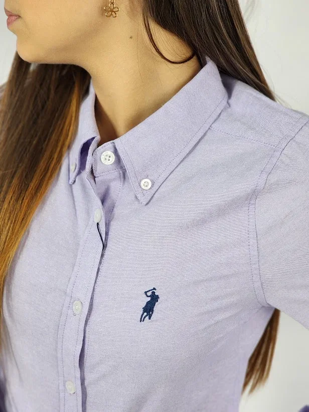 Camisa manga larga Cambrige Polo para muchacha