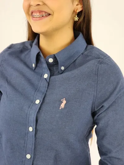 Camisa manga larga Cambrige Polo para muchacha