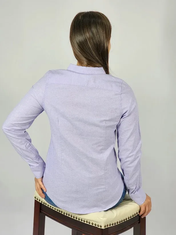 Camisa manga larga Cambrige Polo para muchacha