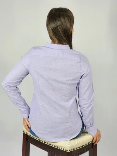 Camisa manga larga Cambrige Polo para muchacha