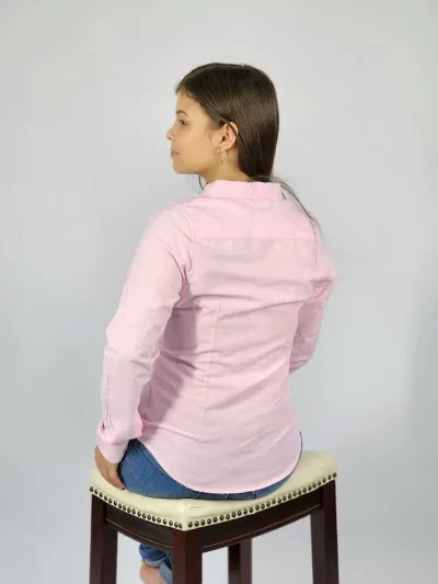 Camisa manga larga Cambrige Polo para muchacha