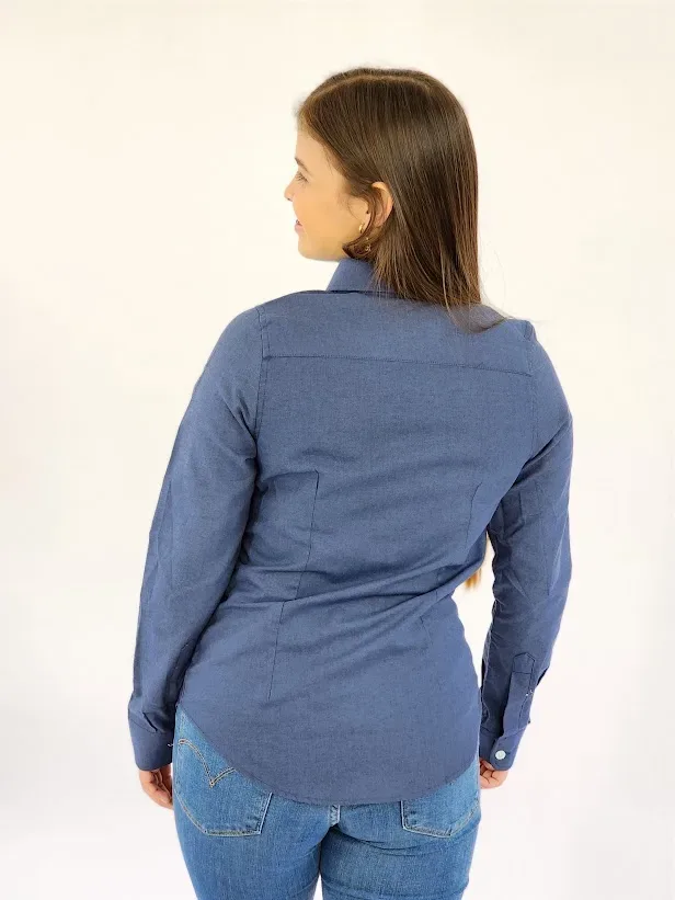 Camisa manga larga Cambrige Polo para muchacha
