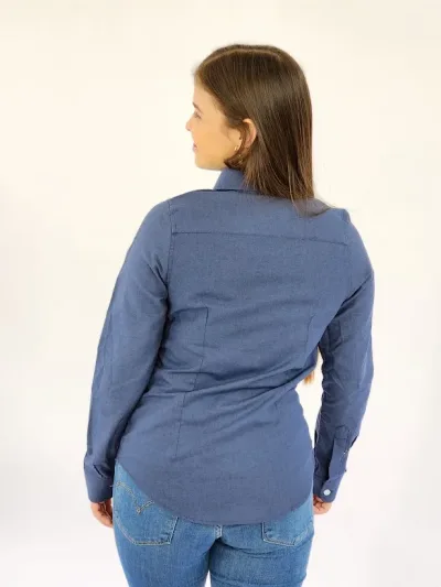 Camisa manga larga Cambrige Polo para muchacha