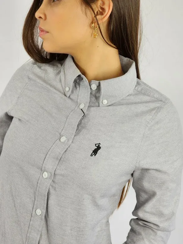 Camisa manga larga Cambrige Polo para muchacha