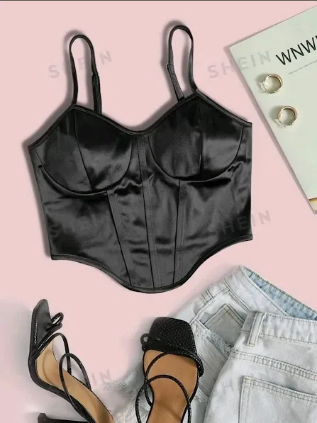 Crop top para dama color negro