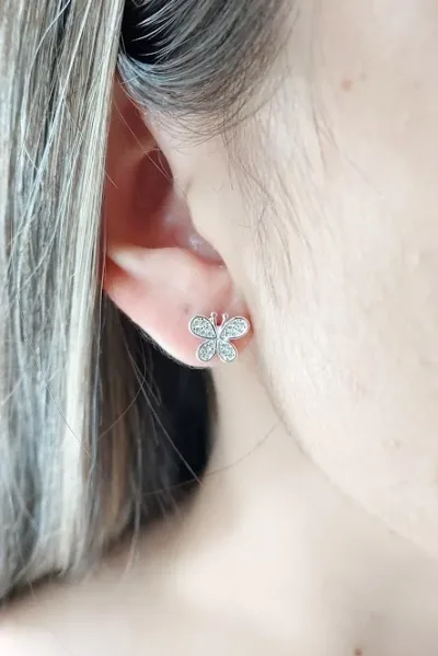 Aretes para dama plata 925 color plata