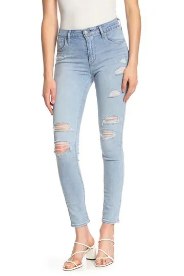 Jeans para dama Levis 721-0116 High Rise Skinny color celeste