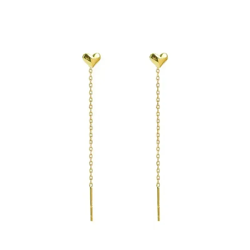 Par de aretes de acero inoxidable para dama color dorado