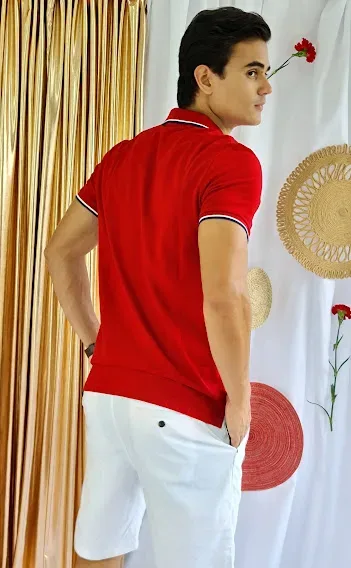 Camiseta U.S Polo ASSN para caballero color rojo