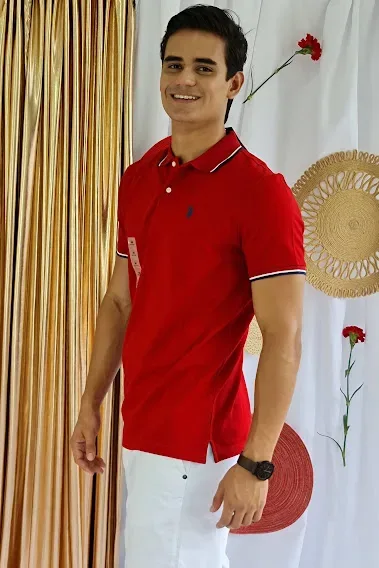 Camiseta U.S Polo ASSN para caballero color rojo