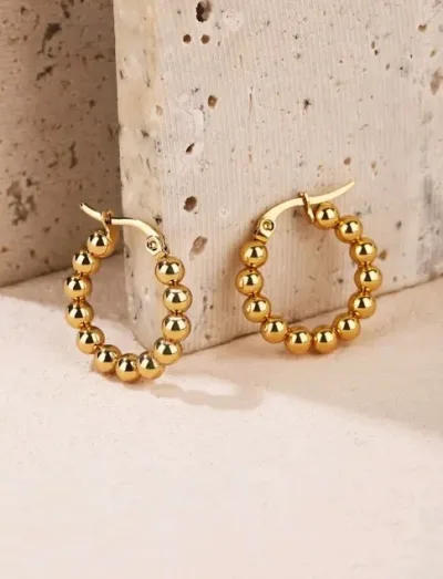 Argollas de acero inoxidable color dorado