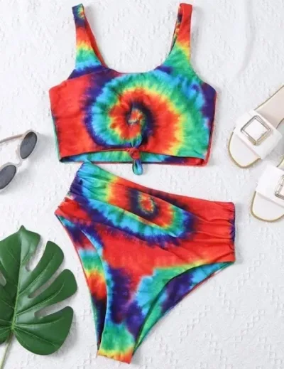 Vestido de baño para dama tie dye