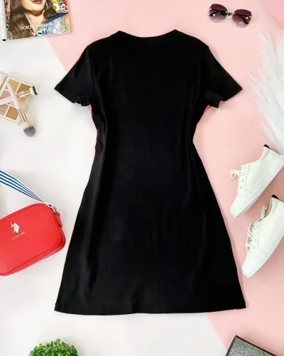 Vestido Tommy Hilfiger para dama color negro con detalle en el costado