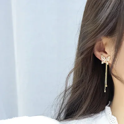 Aretes de mariposa de Plata 925