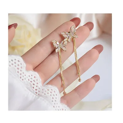 Aretes de mariposa de Plata 925