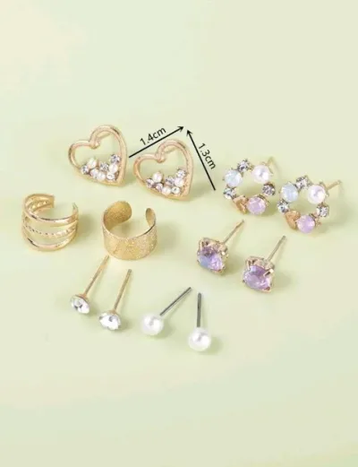 Set de aretes para dama multicolor