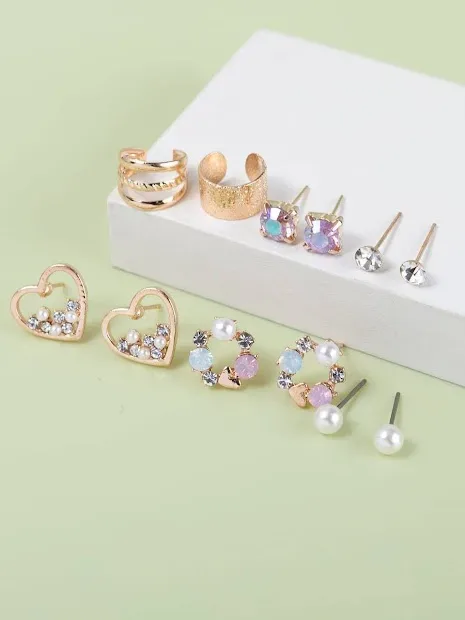 Set de aretes para dama multicolor