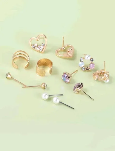 Set de aretes para dama multicolor