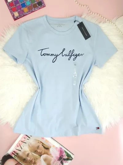 Camiseta Tommy Hilfiger para dama color celeste