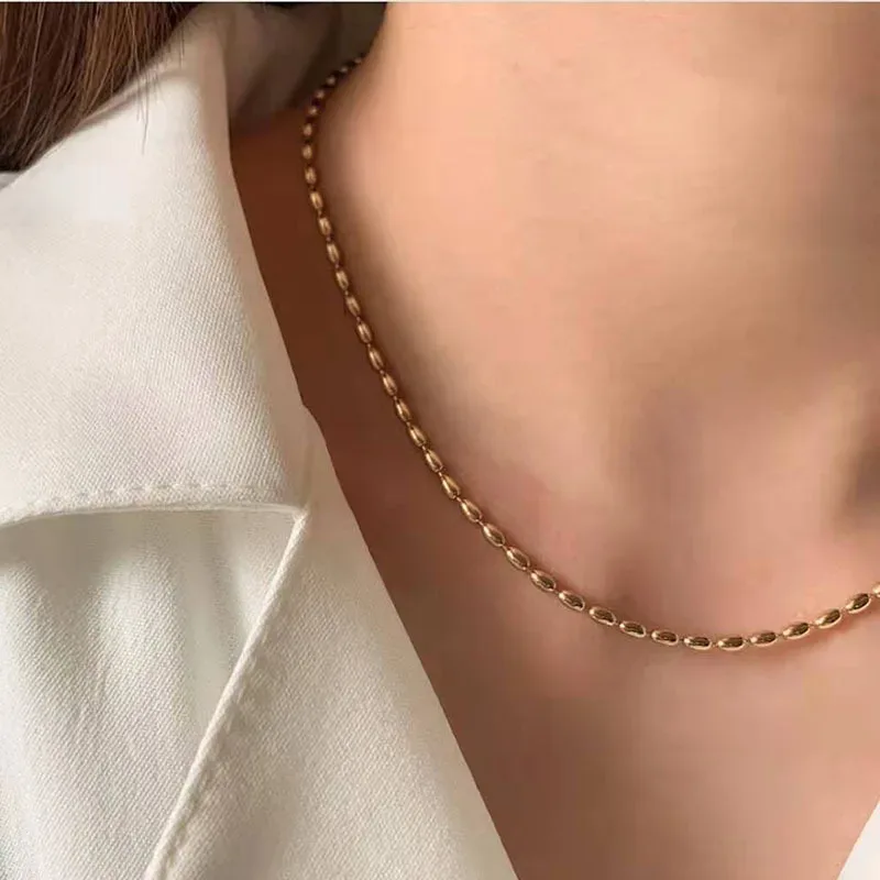 Collar para dama de acero de titanio
