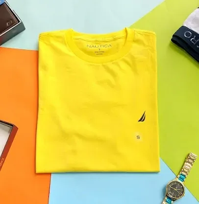 Camiseta Naútica para caballero color amarillo