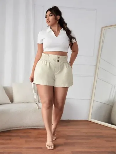 Short para dama color beige