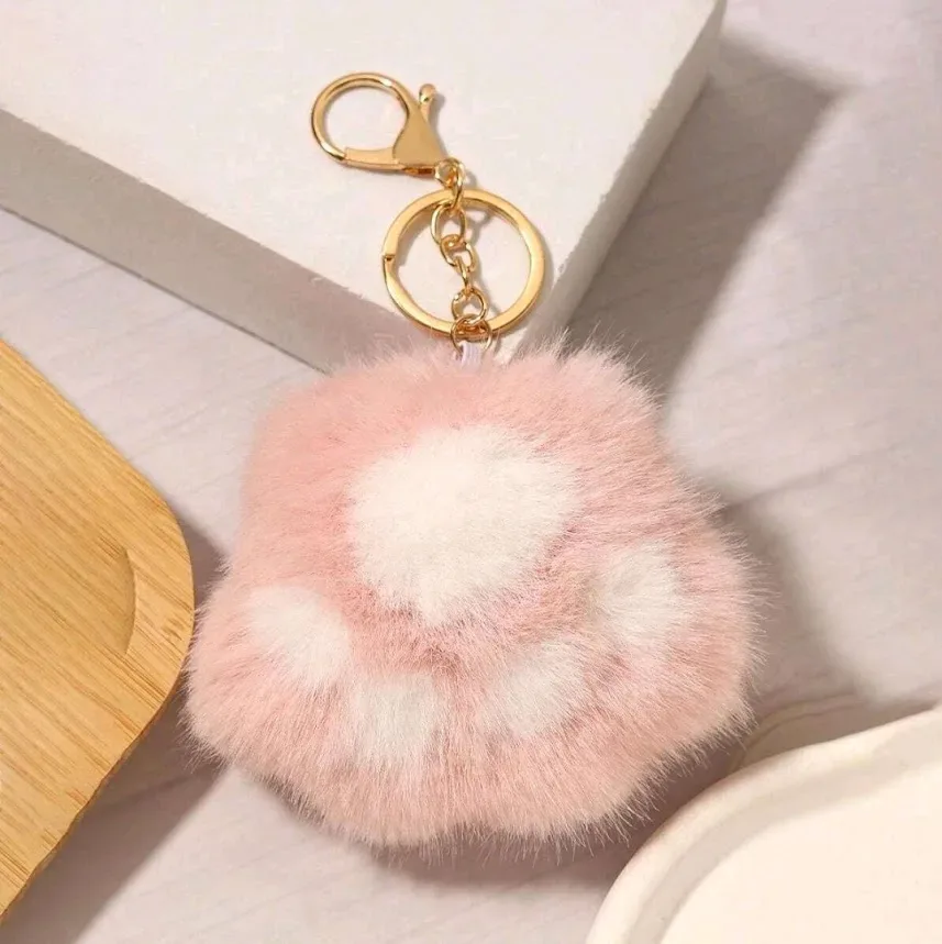 Llavero peluche con forma de huella