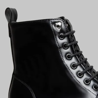 Botines Coral para dama color negro PRAGA BLACK GLOSS