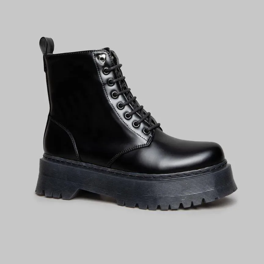 Botines Coral para dama color negro PRAGA BLACK GLOSS