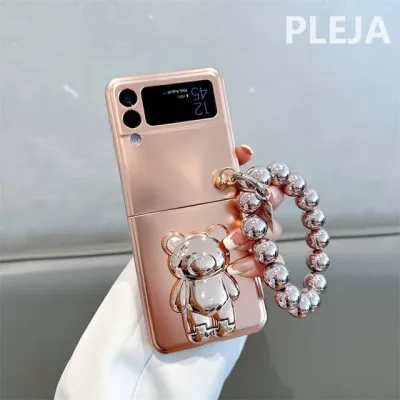 Funda para celular con diseño de oso oro rosa