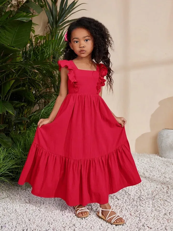 Vestido para niña color rojo