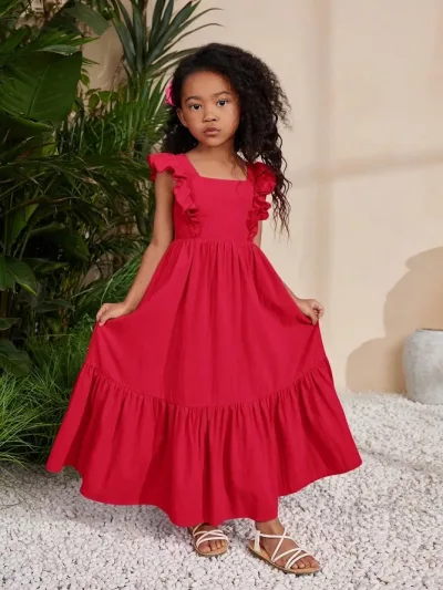 Vestido para niña color rojo