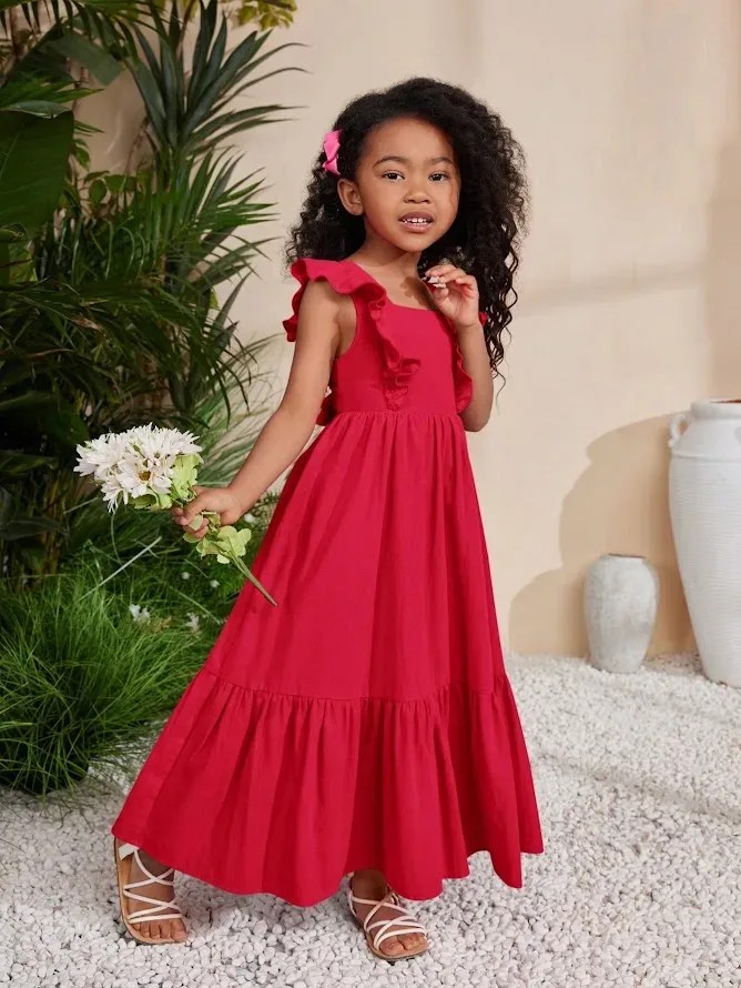 Vestido para niña color rojo