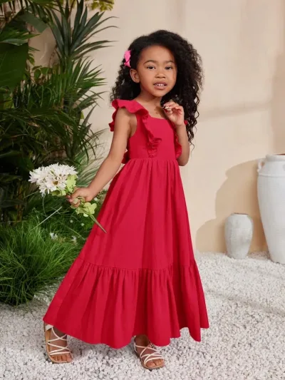 Vestido para niña color rojo