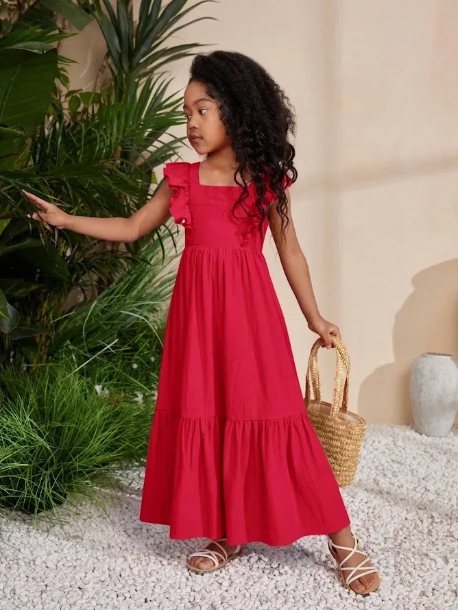 Vestido para niña color rojo