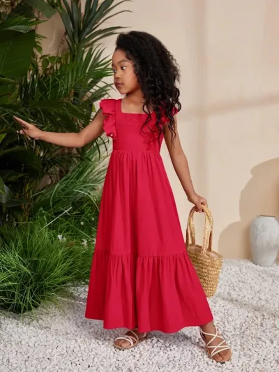 Vestido para niña color rojo